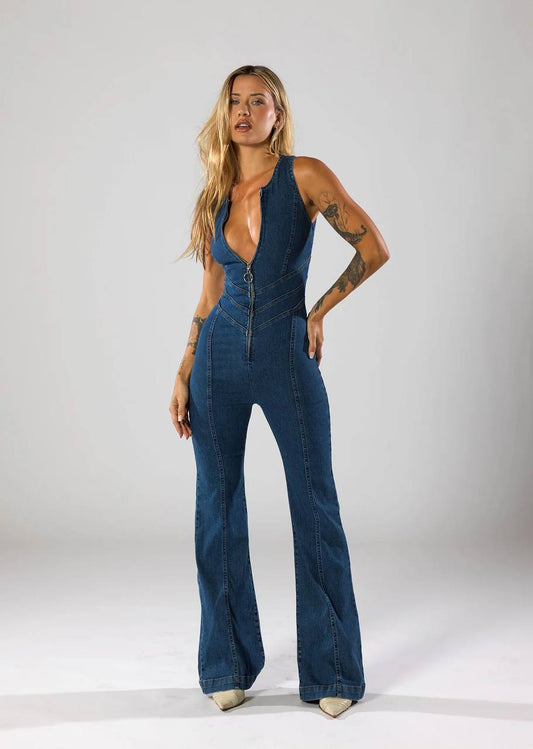 KGM™  Denim Jumpsuit